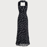 Must Täpiline – Elegantní maxi šaty