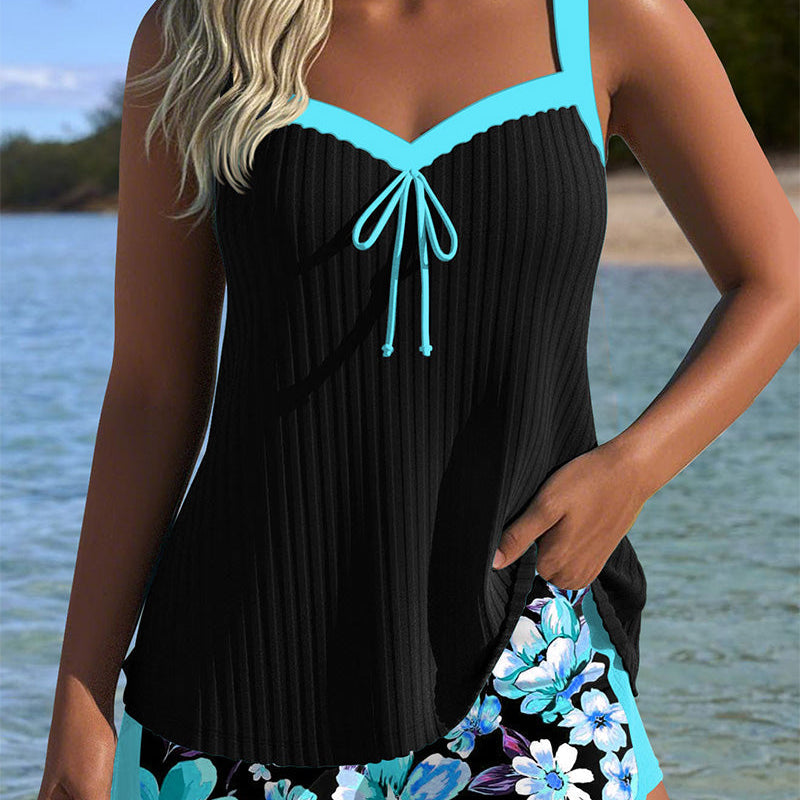 Tankini – Sportovní plavky s výstřihem do V