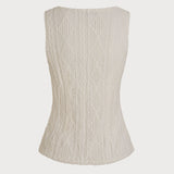 Beige – Elegantní top s knoflíky