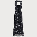 Must Täpiline – Elegantní maxi šaty