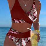 Bikini – Květinový kontrastní design