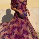 Louise – Elegantní maxi šaty s výstřihem do V