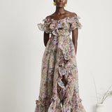 Margaux – Elegantní midi šaty s volány