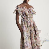 Margaux – Elegantní midi šaty s volány