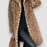 Leia – Elegantní kabát s leopardím vzorem