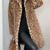 Leia – Elegantní kabát s leopardím vzorem