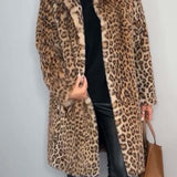 Leia – Elegantní kabát s leopardím vzorem