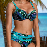 Leila – Elegantní bikiny s listovým vzorem