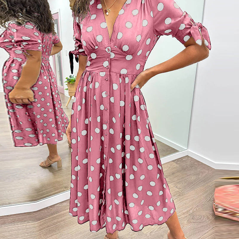 Monica™ – Elegantní puntíkaté šaty