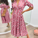 Monica™ – Elegantní puntíkaté šaty