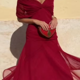 Louise – Elegantní maxi šaty s výstřihem do V