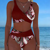 Bikini – Květinový kontrastní design