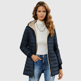 Carina | Elegantne sherpa-voodriga talvemantel