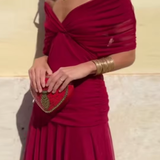 Louise – Elegantní maxi šaty s výstřihem do V