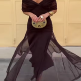 Louise – Elegantní maxi šaty s výstřihem do V