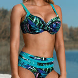 Leila – Elegantní bikiny s listovým vzorem