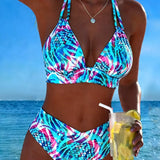 Bikini – Stylový dvoudílný potištěný model