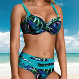 Leila – Elegantní bikiny s listovým vzorem