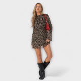 Leopard – Elegantní pletené šaty