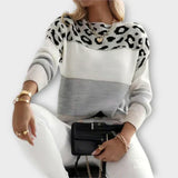 Sandra – Elegantní svetr s leopardím vzorem