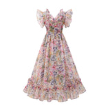 Margaux – Elegantní midi šaty s volány