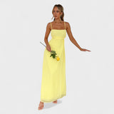Flossie – Elegantní žluté maxi šaty