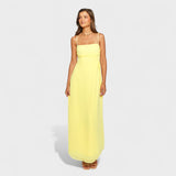Flossie – Elegantní žluté maxi šaty