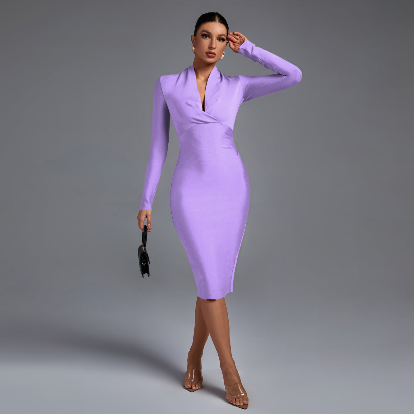 Samara – Elegantní šaty s výstřihem do V
