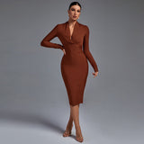 Samara – Elegantní šaty s výstřihem do V