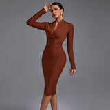 Samara – Elegantní šaty s výstřihem do V