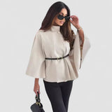 Alinne – Elegantní kabát s mašlí a páskem