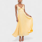 Aby – Elegantní plisované maxi šaty