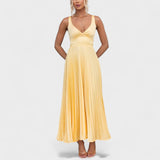 Aby – Elegantní plisované maxi šaty