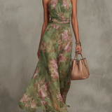 Lidia – Elegantní květinové maxi šaty