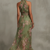 Lidia – Elegantní květinové maxi šaty