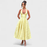 Halina – Elegantní midi šaty s volány