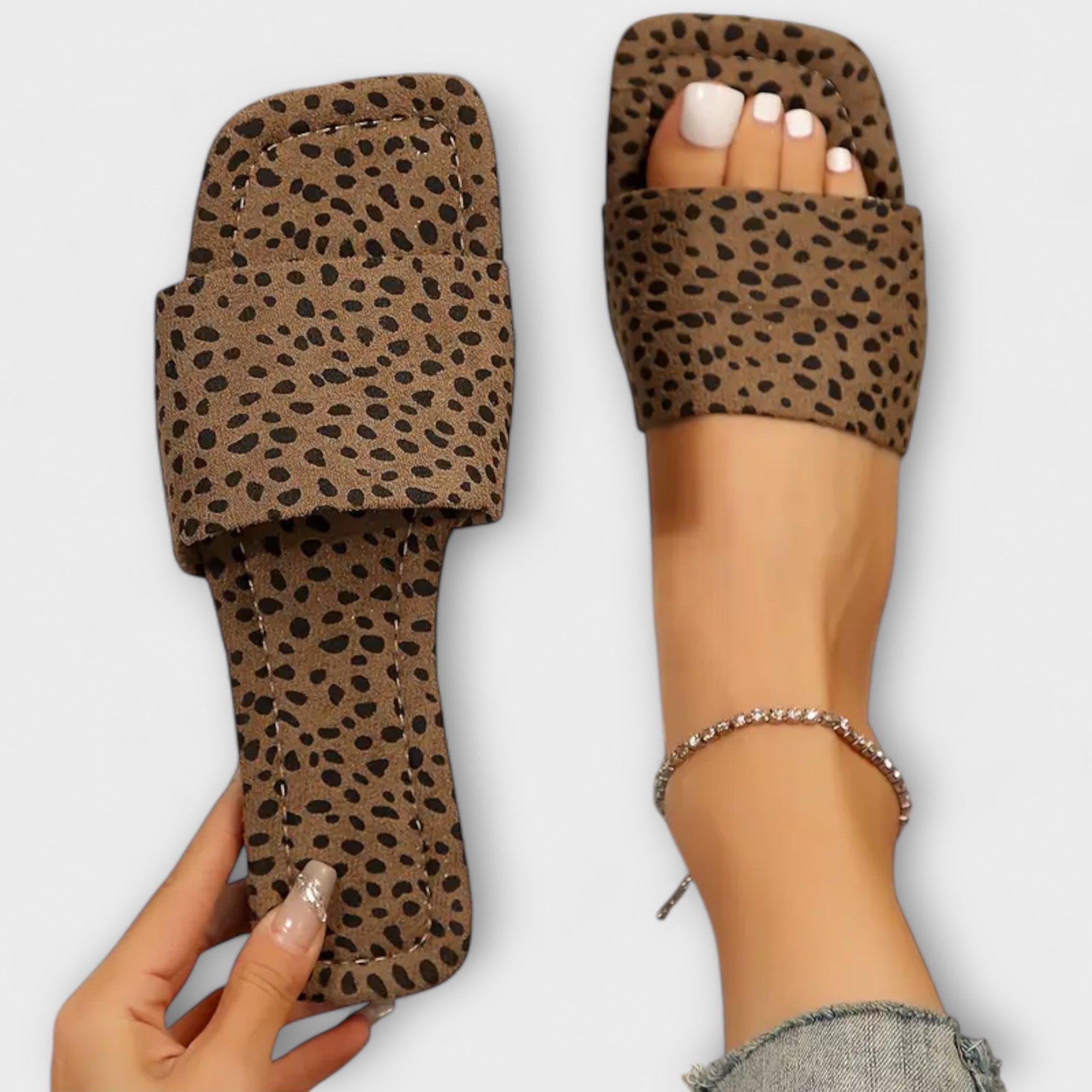 Elisabete – Ploché mokasíny s leopardím vzorem