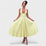 Halina – Elegantní midi šaty s volány