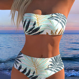 Riba – Bikiny s tropickým rostlinným vzorem