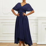 Helena – Elegantní midi šaty s výstřihem do V