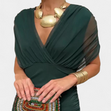Luana – Elegantní šaty s výstřihem do V