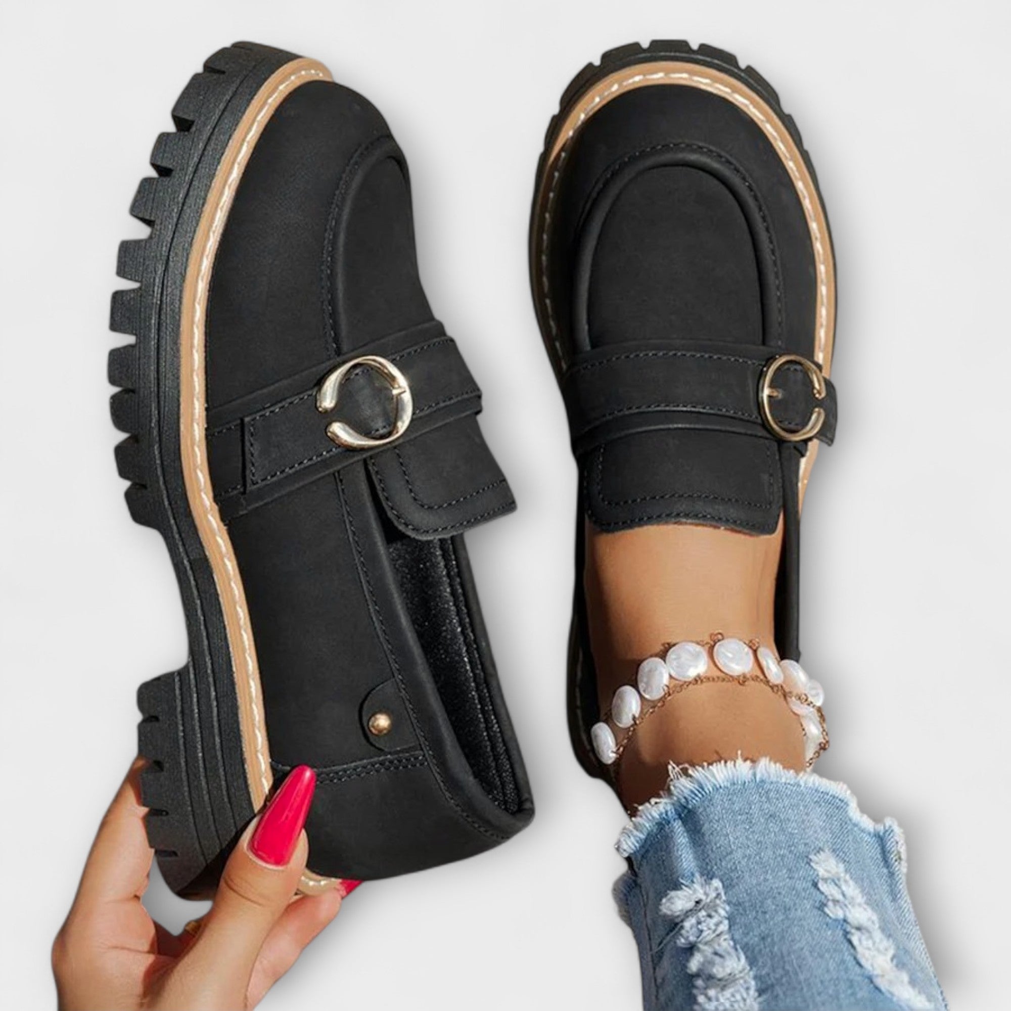 Lora – Elegantní loafers s kulatou špičkou