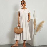 Inês – Elegantní midi šaty s kapsami