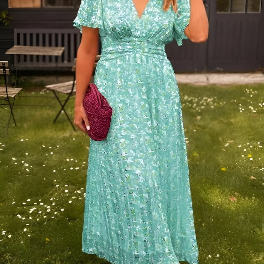 Sandra – Elegantní maxi šaty s výstřihem do V