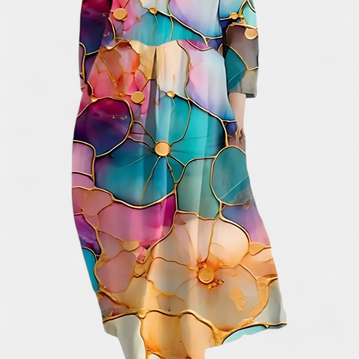 Anne – Splývavé šaty s výstřihem do V