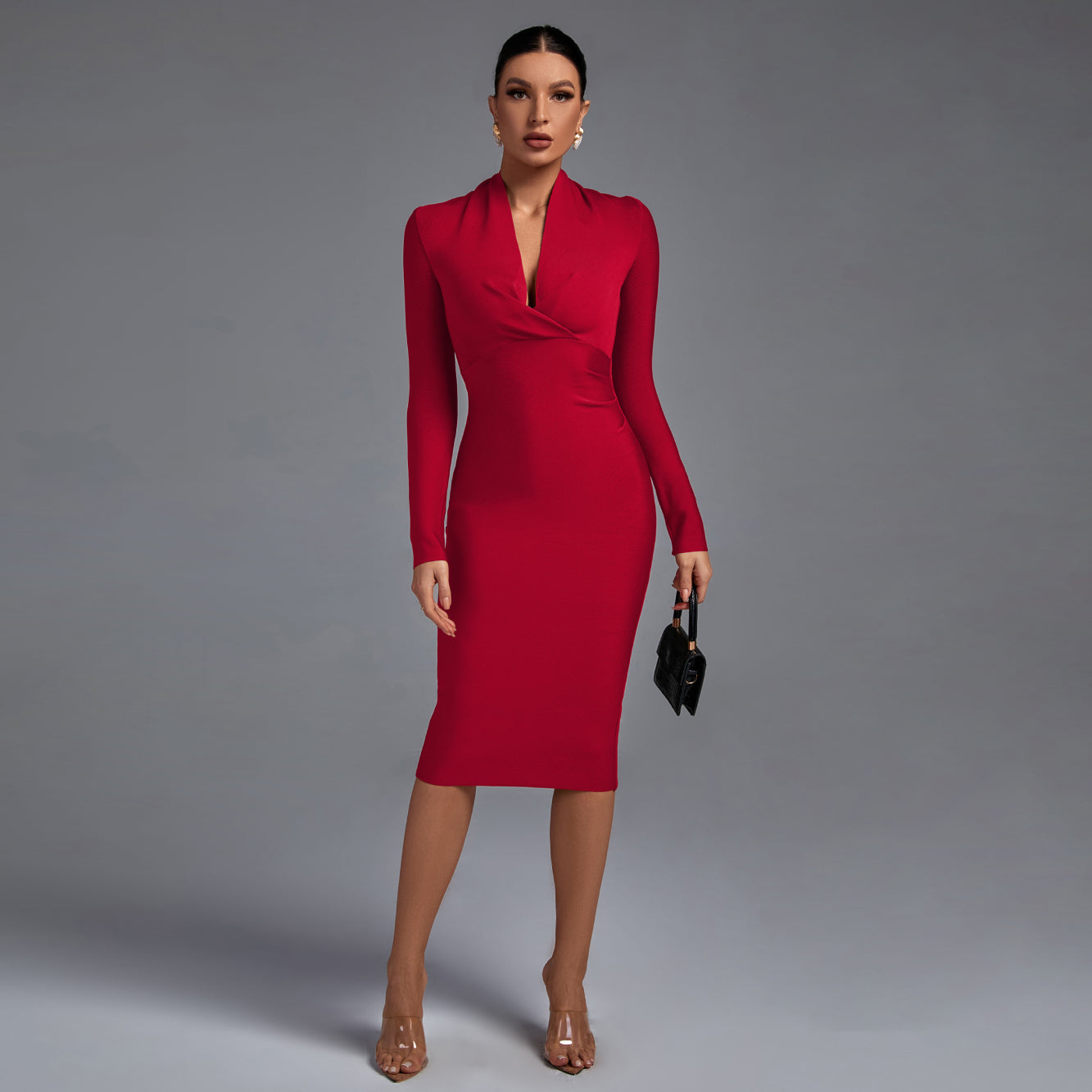 Samara – Elegantní šaty s výstřihem do V