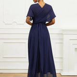 Helena – Elegantní midi šaty s výstřihem do V