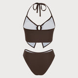 Pruun Kortsuline – Elegantní tankini komplet