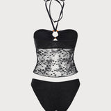 Must O-Rõngaga – Stylový tankini komplet