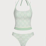 Hele Roheline – Elegantní krajkový tankini komplet